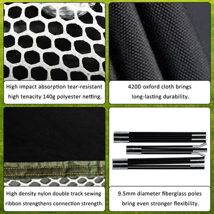 Golf Net for Backyard Practice: 12X7Ft Hitting Net with Mat & Target – Training for Driving Chipping Swing Golf Gift for Dad Husband Men