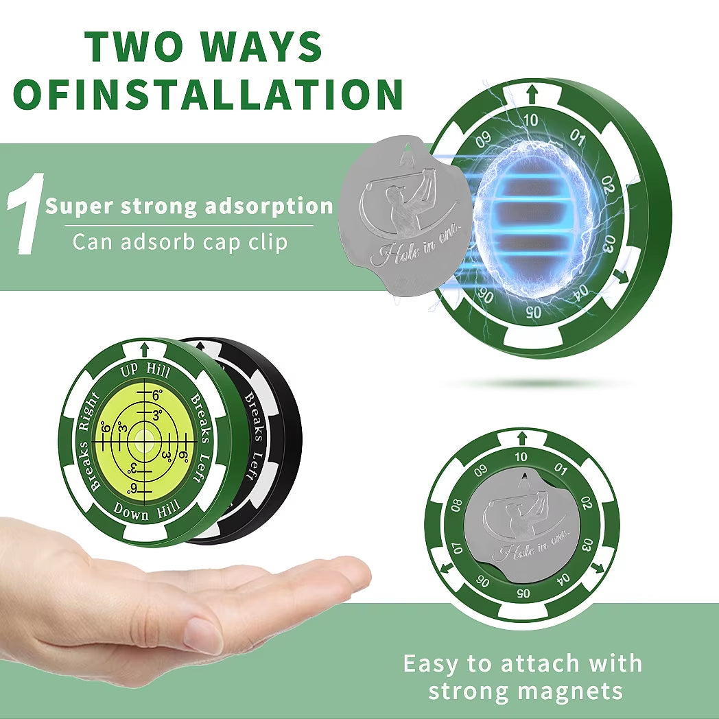 Golf Marker with Magnetic Hat Clip - High Precision Green Reading Aid - Perfect for All Golfers - Improve Putting Skills