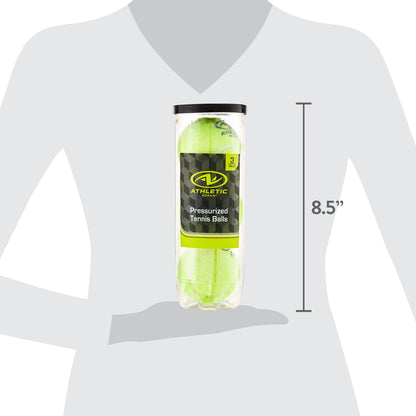 Pressurized Tennis Balls, 3-Pack, All Court Use