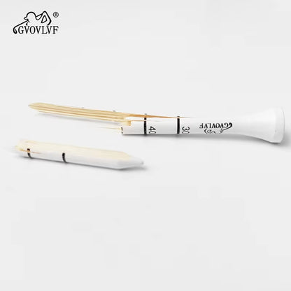 50 Pieces Bamboo Golf Degree Scale Tees 83Mm Reduce Friction Side Spin Golf Tees White and Black Adjustable Depth
