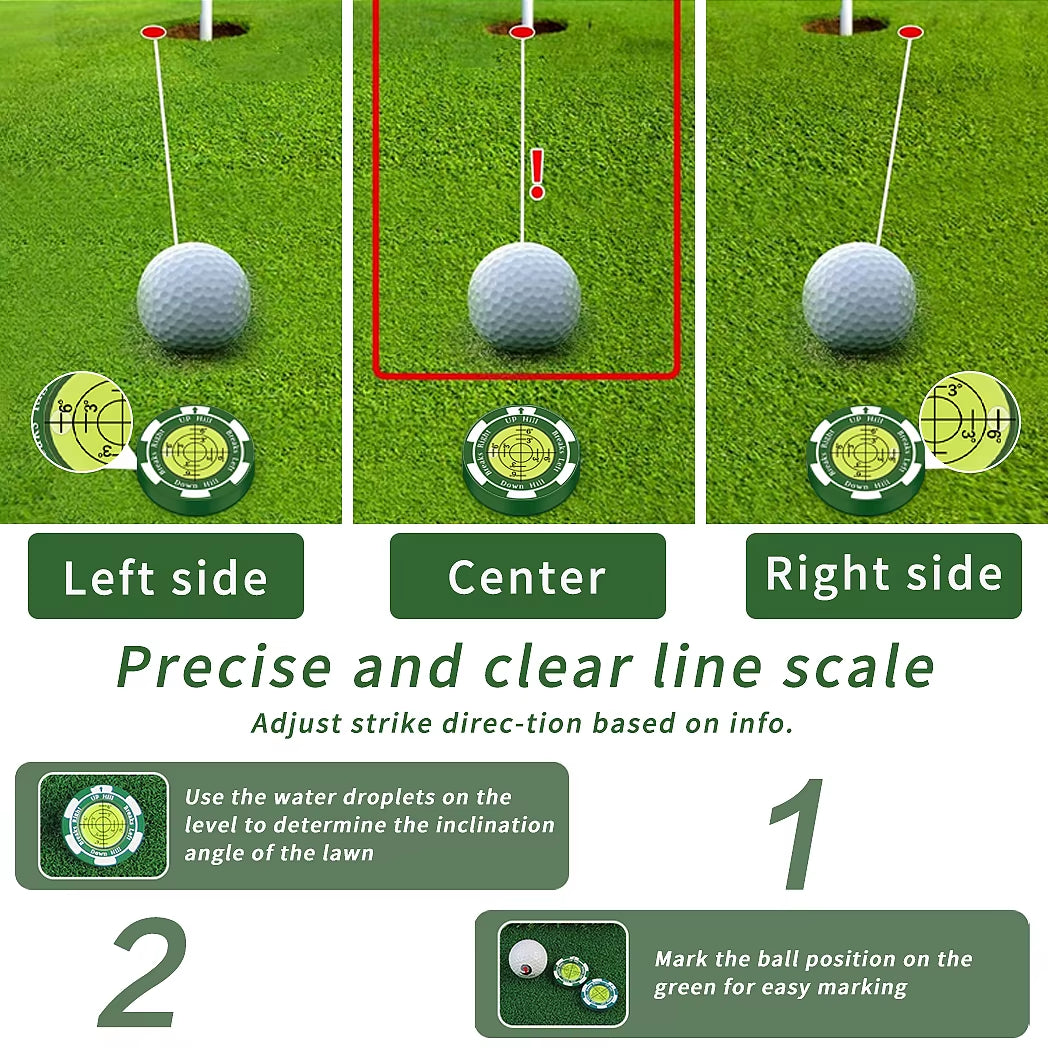 Golf Marker with Magnetic Hat Clip - High Precision Green Reading Aid - Perfect for All Golfers - Improve Putting Skills
