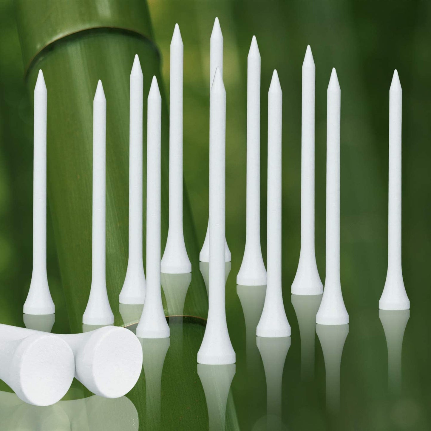 Bamboo Golf Tees Wood|Professional Multiple Colors Golf Tees 3-1/4,2-3/4,2-1/8 Inch Pack of 50/100|Golf Tee in Package