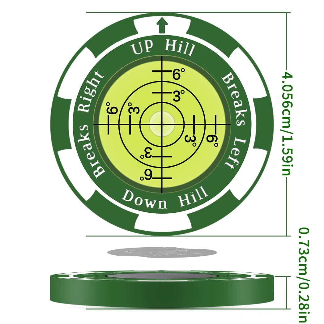 Golf Marker with Magnetic Hat Clip - High Precision Green Reading Aid - Perfect for All Golfers - Improve Putting Skills